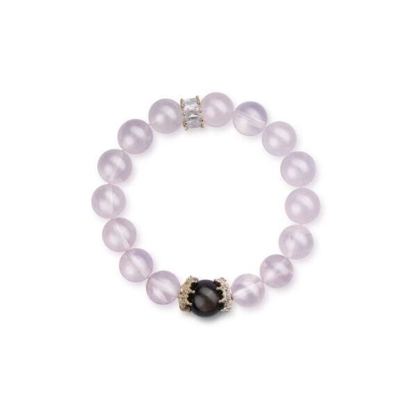 Rose Crystal Obsidian Guardian Bracelet