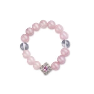 Hibiscus Pink Princess Crystal Bracelet