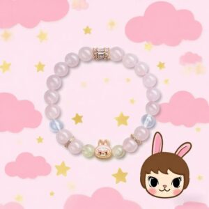 Labubu Pink Whisper Crystal Bracelet