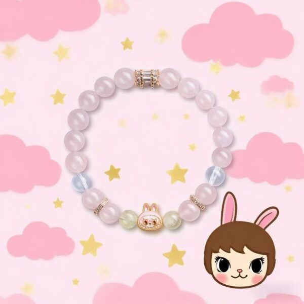 Labubu Pink Whisper Crystal Bracelet