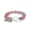 Strawberry Crystal Heart Beaded Bracelet