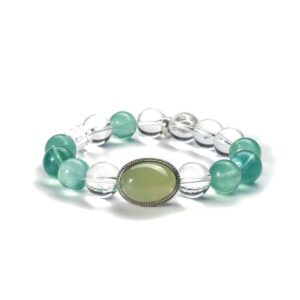 Emerald Glow Magic Box Crystal Bracelet