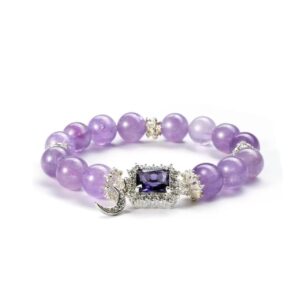 Star and Moon Amethyst Crystal Bracelet