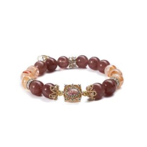 Crimson Elegance Crystal Bracelet
