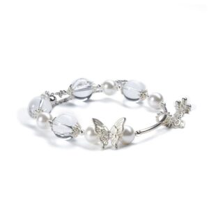 Pearl Butterfly Crystal Bracelet